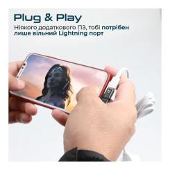 Переходник Promate Lightning M to 2xLightning F Audiо + Charge Фото 4