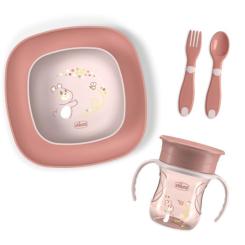 Набор детской посуды Chicco Set Pappa 12 м+ Рожевий Фото