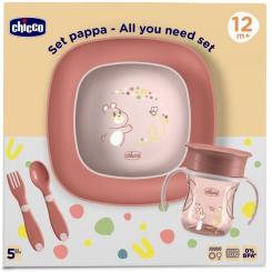 Набор детской посуды Chicco Set Pappa 12 м+ Рожевий Фото 7