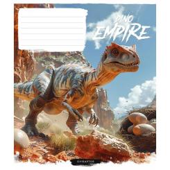 Тетрадь Школярик Dino empire 12 аркушів клітинка Фото 1