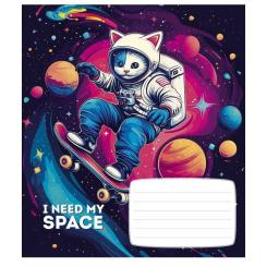 Тетрадь Школярик I need my space 12 аркушів клітинка Фото 3