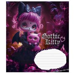 Тетрадь Школярик Gothic cats 12 аркушів лінія Фото