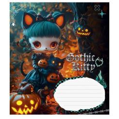 Тетрадь Школярик Gothic cats 12 аркушів лінія Фото 3