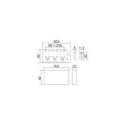 Бридж для гитары Gotoh GE102T C Фото 1