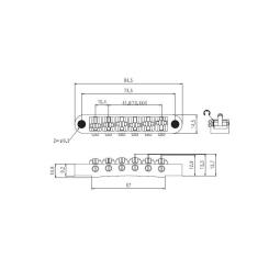 Бридж для гитары Paxphil BM005 Chrome Фото 2