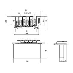 Бридж для гитары Paxphil WVS 50K Black Фото 2