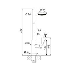 Смеситель Franke Maris Slim J Фото 3