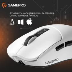 Мышка GamePro Genesis Ranker Wireless/Bluetooth/USB White Фото 9