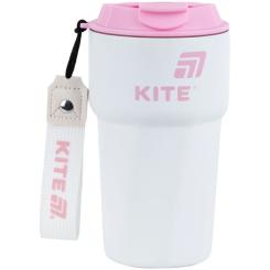 Термокружка Kite 450 мл біло-рожева Фото