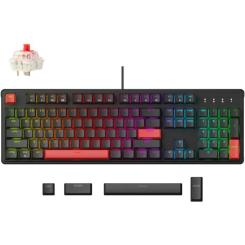 Клавиатура Lemokey Keychron X3 Red RGB USB Black Фото 6