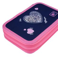 Пенал Yes Bright Hearts HP-01 твердий подвійний Фото 2