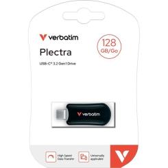 USB флеш накопитель Verbatim 128GB Plectra Black USB-C Фото 1
