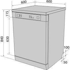 Посудомоечная машина Ventolux DWT6004 NA FS (X) Фото 7