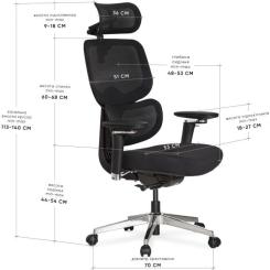 Офисное кресло Mealux D2 Air Fabric Black Фото 9