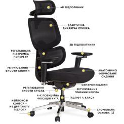 Офисное кресло Mealux D2 Air Fabric Black Фото 8