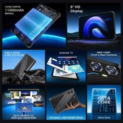 Планшет OUKITEL RT3 plus 8" 4/128GB NFC LTE Black Фото 3