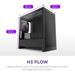 Корпус для ПК NZXT H3 Flow All Black Фото 1