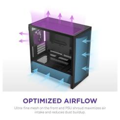 Корпус для ПК NZXT H3 Flow All Black Фото 5