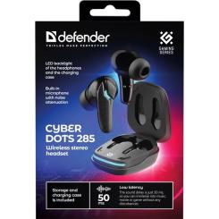Наушники Defender CyberDots 285 Bluetooth Black Фото 7