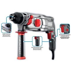 Перфоратор Graphite SDS-plus, 900Вт, 3.4Дж, кейс 6.1кг Фото 9