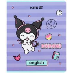 Тетрадь Kite предметний Kuromi 48 аркуші, лінія, английська мов Фото