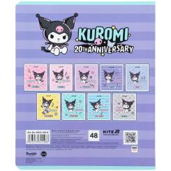 Тетрадь Kite предметний Kuromi 48 аркуші, лінія, английська мов Фото 6