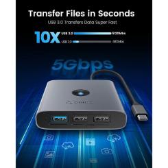 Концентратор Orico USB-C to 5-in-1 Docking Station 5Gbps Фото 1