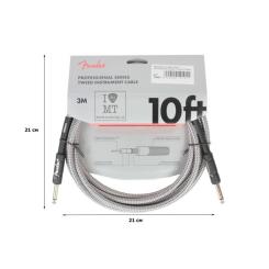 Инструментальный кабель Fender Cable Professional Series 10' White Tweed Фото 1
