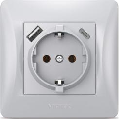 Розетка Videx VF-BNSK1GUC-SS Фото 1