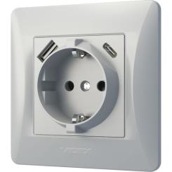 Розетка Videx VF-BNSK1GUC-SS Фото 2