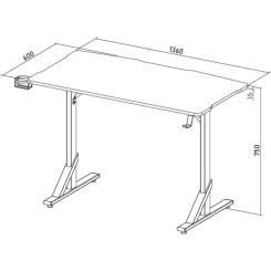 Компьютерный стол GamePro GD212B Black Фото 5