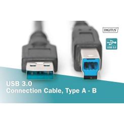 Дата кабель Digitus USB 3.0 AM/BM 1.8m black Фото 4