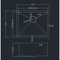 Мойка кухонная GRANADO Under top L STEEL S304 Фото 6