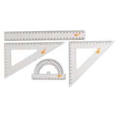 Линейка Yes набор 4 предмета линейка 25 см Фото 1