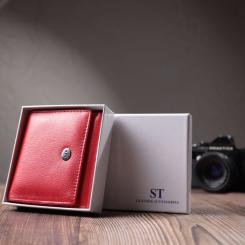 Кошелек ST Leather З натуральної шкіри Червоний Фото 10