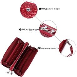 Кошелек ST Leather Из лакированной натуральной кожи Красный Фото 3