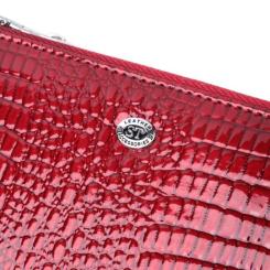 Кошелек ST Leather Из лакированной натуральной кожи Красный Фото 4