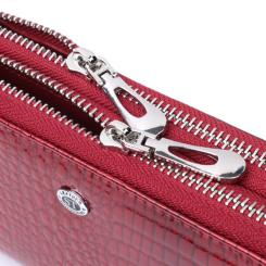 Кошелек ST Leather Из лакированной натуральной кожи Красный Фото 5