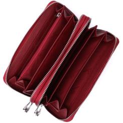 Кошелек ST Leather Из лакированной натуральной кожи Красный Фото 6