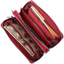 Кошелек ST Leather Из лакированной натуральной кожи Красный Фото 7