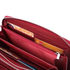 Кошелек ST Leather Из лакированной натуральной кожи Красный Фото 8