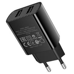Зарядное устройство BOROFONE BA53A 2xUSB 10.5W black Фото 2