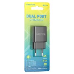 Зарядное устройство BOROFONE BA53A 2xUSB 10.5W black Фото 4