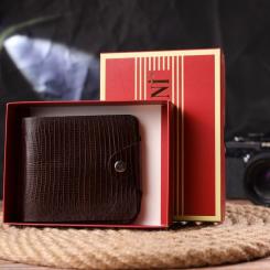 Портмоне Canpellini Из натуральной кожи Коричневое Фото 9