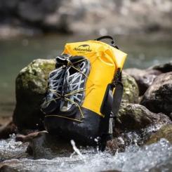 Рюкзак туристический Naturehike водонепроникний NH21FSB04 40л бежевий Фото 9