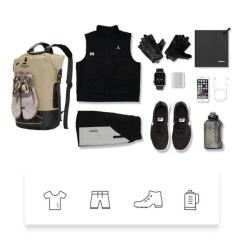 Рюкзак туристический Naturehike водонепроникний NH21FSB04 40л бежевий Фото 6