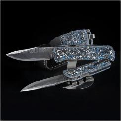 Нож Maserin Power, Magnacut, fat carbon arctic blue Фото 10