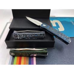 Нож Maserin Power, Magnacut, fat carbon arctic blue Фото 5