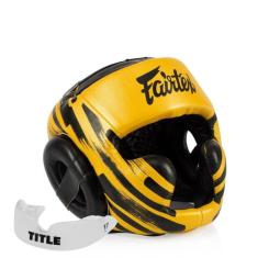 Боксерский шлем Fairtex HG16 Gold L Фото