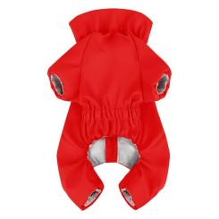 Дождевик для животных WAUDOG Clothes водонепроницаемый L50 красный Фото 1